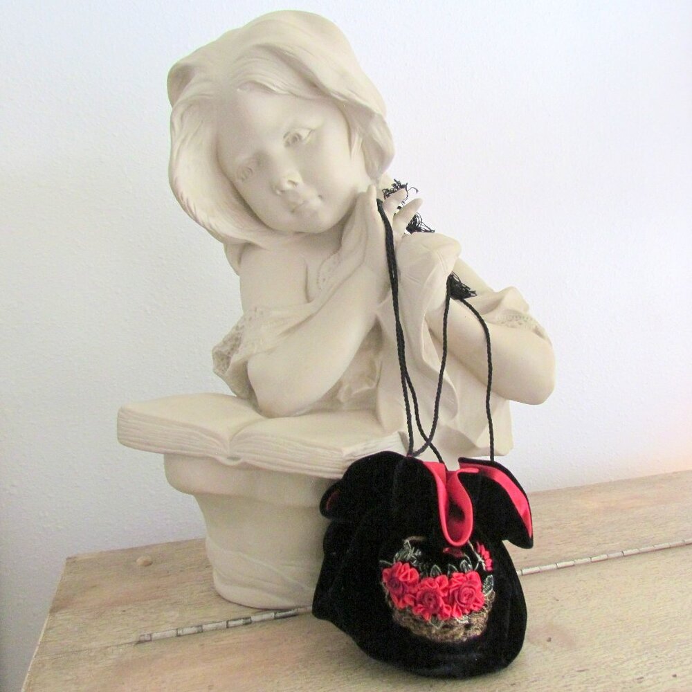 VELVET BAG, DRAWSTRING MINI REGENCY-VICTORIAN DRA… - image 2